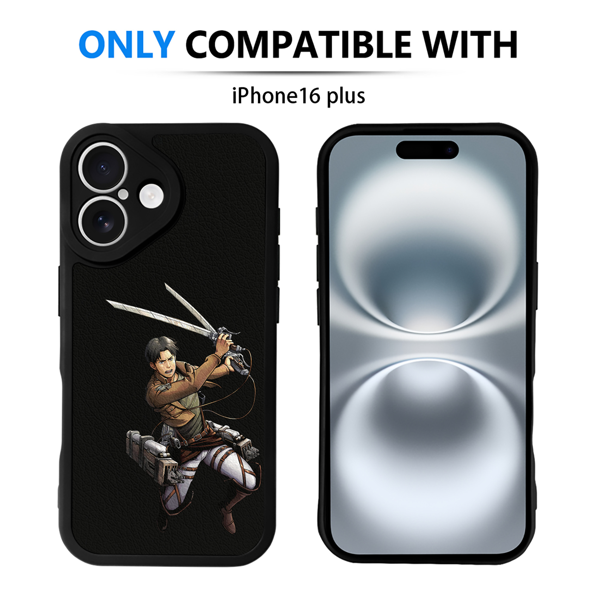 （画像用） 進撃の巨人 Attack on Titan 【iPhone 16シリーズ対応】シリコンスマホケース（レザー調） 材質：シリコン